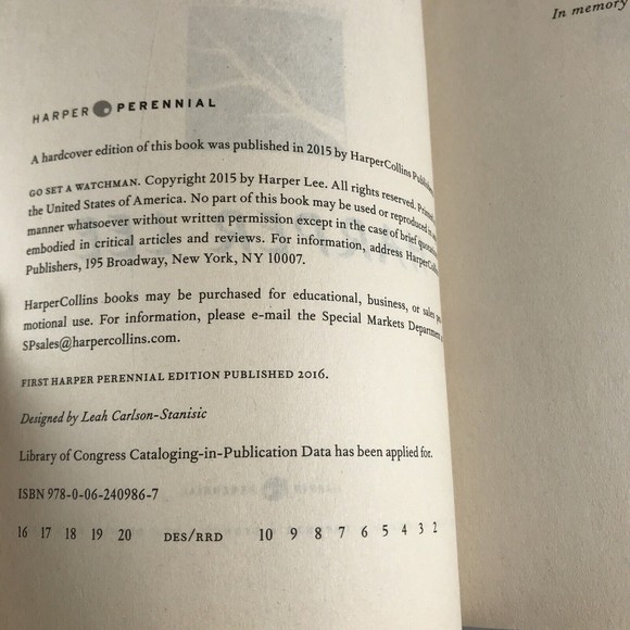 Go Set a Watchman: A Novel Paperback By Harper Lee HarperCollins - Picture 5 of 6